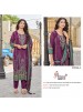 Shop KT-246 Pure Viscose Maslin digital print suit featuring elegant hand work, Pure Viscose Rayon bottom and matching digital print dupatta at ₹1200. Ready to ship.