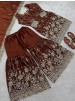 Premium Heavy GMY Silk Real Mirror Work Sharara Set