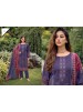 Shop KAVYA KALA BIN SAEED Vol-12 Pure Cambric Cotton Suit with Digital Style Print, Embroidery, Dyed Cotton Bottom and Pure Mal Cotton Dupatta.