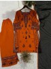 BE-465 | Rayon Embroidered Mirror Effect Palazzo Suit