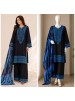 Shop Zahra Glamour ZG-229 Pakistani 3-piece suit with intricate thread embroidery, chiffon tie-dye dupatta and sizes XL to 3XL.