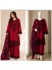 Shop Zahra Glamour ZG-229 Pakistani 3-piece suit with intricate thread embroidery, chiffon tie-dye dupatta and sizes XL to 3XL.