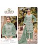 Shop ZORISTA 11041 Pure Mal Chanderi readymade suit with heavy embroidery and Khatli work, Pure Roman bottom and Chanderi dupatta. XL to XXL.