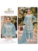 Shop ZORISTA 11041 Pure Mal Chanderi readymade suit with heavy embroidery and Khatli work, Pure Roman bottom and Chanderi dupatta. XL to XXL.