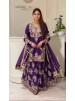 Shop MT-1079 heavy natural silk embroidered palazzo suit with Chine sequence work, Micro Cotton inner and faux georgette lace-border dupatta.