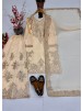 Shop MT-1079 heavy natural silk embroidered palazzo suit with Chine sequence work, Micro Cotton inner and faux georgette lace-border dupatta.