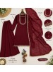 JD-656 | Heavy Faux Georgette Embroidered Kurti Palazzo Set