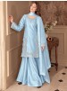 HK-1746 | Devsena Silk Embroidered Palazzo Suit
