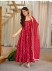 AD247 | Pure Chinon Heavy Embroidered Anarkali Gown