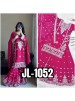 JL-1052 | Blooming Faux Georgette Embroidered Palazzo Set