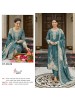 Shop KT-338 Pure Viscose Maslin Suit with digital print and hand-work Top, Pure Viscose Rayon Bottom and matching Maslin Dupatta at ₹1,200/-.