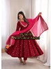 ZF-5023 | Roman Silk Mirror Work Anarkali Collection