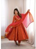 ZF-5023 | Roman Silk Mirror Work Anarkali Collection