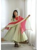 ZF-5023 | Roman Silk Mirror Work Anarkali Collection