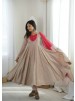 ZF-5023 | Roman Silk Mirror Work Anarkali Collection