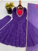 ZF-5023 | Roman Silk Mirror Work Anarkali Collection