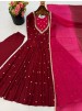 ZF-5023 | Roman Silk Mirror Work Anarkali Collection