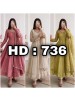 HD-736 | Heavy Moss Butti Silk Designer Gown Collection