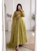 HD-736 | Heavy Moss Butti Silk Designer Gown Collection