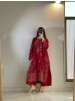 LG-2150 | Mul Chanderi Embroidered Festive Kurti Set