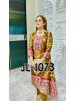 JL-1073 Pure Chinon Silk Digital Print Mirror Work Collection