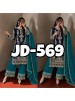JD-659 Pure Natural Crepe Silk Kundan Embroidered Collection