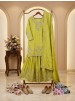 WW-1284 | Natural Satin Silk A-Line Embroidered Collection