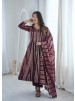 Shop SSC-725 designer party wear gown set with Heavy Viscose Jacquard, Real Mirror Lace Work, Micro Cotton inner and pant, plus matching 2.20m dupatta.