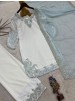 HK-1741 | Pakistani Maska Cotton Embroidered 3 Piece Set