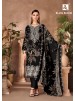 ALOK SUIT | BLACK BLOOM | Pure Reyon Designer Collection