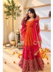 Shop SRK-5375 Faux Georgette suit with embroidery, sequins and digital print top, Heavy Micro Cotton pant and lace-border dupatta at ₹1,449/-.