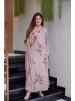 JL-1045 | Pure Chinon Silk Digital Print Diamond Hand Work A-Line Set