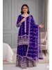 Shop SSR-533 Pure Fendy Silk ready-to-wear suit with heavy embroidery sequence work on top, bottom and dupatta, full sleeves and sizes M to XXL at ₹1,099/-.