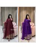 FD-8057 | Pure Chinon Silk 5mm Sequence & Real Mirror Work Gown