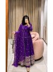 FD-8057 | Pure Chinon Silk 5mm Sequence & Real Mirror Work Gown