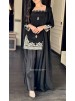 KD-1578 | Heavy Natural Crepe Thread & Sequence Designer Palazzo Set