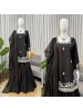 KD-1578 | Heavy Natural Crepe Thread & Sequence Designer Palazzo Set