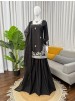 KD-1578 | Heavy Natural Crepe Thread & Sequence Designer Palazzo Set