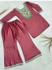 JL-1077 | Pure Solar Chiffon Silk Embroidery Sequence Co-Ord Collection