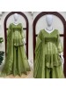 Shop 5000 Series 6084 Salsa Silk palazzo suit with Mukesh work top, stitched elastic-waist palazzo and four-side border dupatta. ₹1,499. Ready to ship.