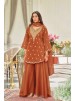 ST-243 | Heavy Natural Silk Embroidery Chine Sequence Sharara Collection