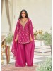 ST-243 | Heavy Natural Silk Embroidery Chine Sequence Sharara Collection