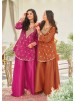 ST-243 | Heavy Natural Silk Embroidery Chine Sequence Sharara Collection
