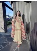 DHK-1393 | Natural Crepe Silk Embroidery Sequence Designer Palazzo Collection