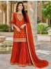 JL-1055 | Pure GMY Silk Embroidery Sequence & Riveted Moti Sharara Collection