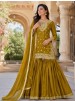 JL-1055 | Pure GMY Silk Embroidery Sequence & Riveted Moti Sharara Collection