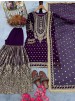 AD210 | Heavy Faux Georgette Embroidery 5 MM Sequence Designer Palazzo Collection