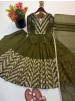 JF-050 | Crunchy Silk Embroidered Anarkali Gown | Premium Festive Collection
