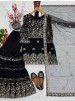 KF-1735 | Heavy Faux Georgette Embroidered Top Sharara Dupatta Set | M-XXL
